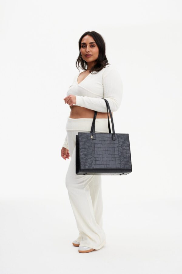 Resale The Work Tote in Black Croc - Image 5